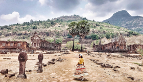 Ancient Temples in Wat Phou, Laos